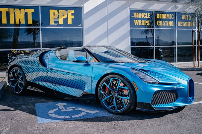 Bugatti Mistral Full Body PPF Window Tint Ceramic Coating