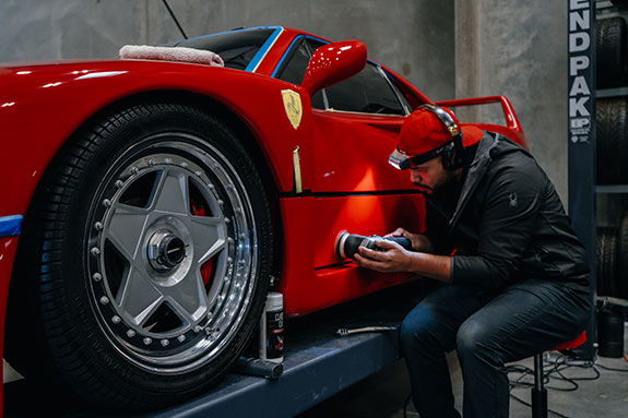 Polishing Ferrari