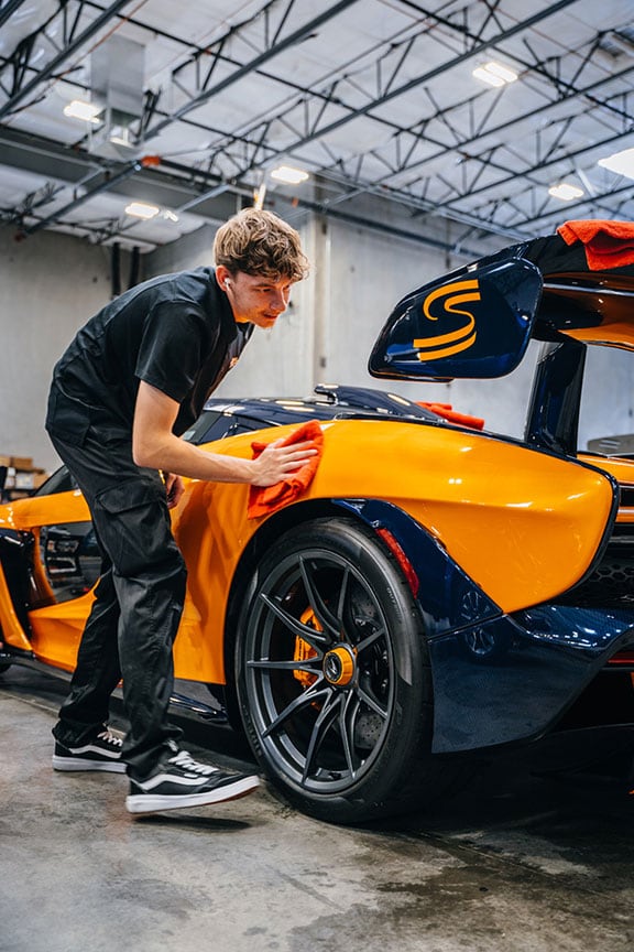 Drying after detail McLaren