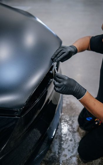 Applying Black Stealth PPF