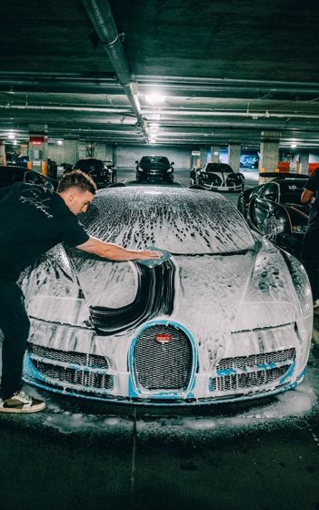 Detailing a Bugatti in Las Vegas