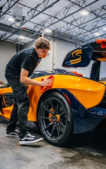 Drying after detail McLaren